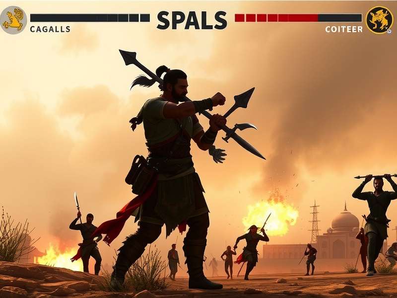 Pathfinder Warriors gameplay screenshot showing character in Indian landscape
